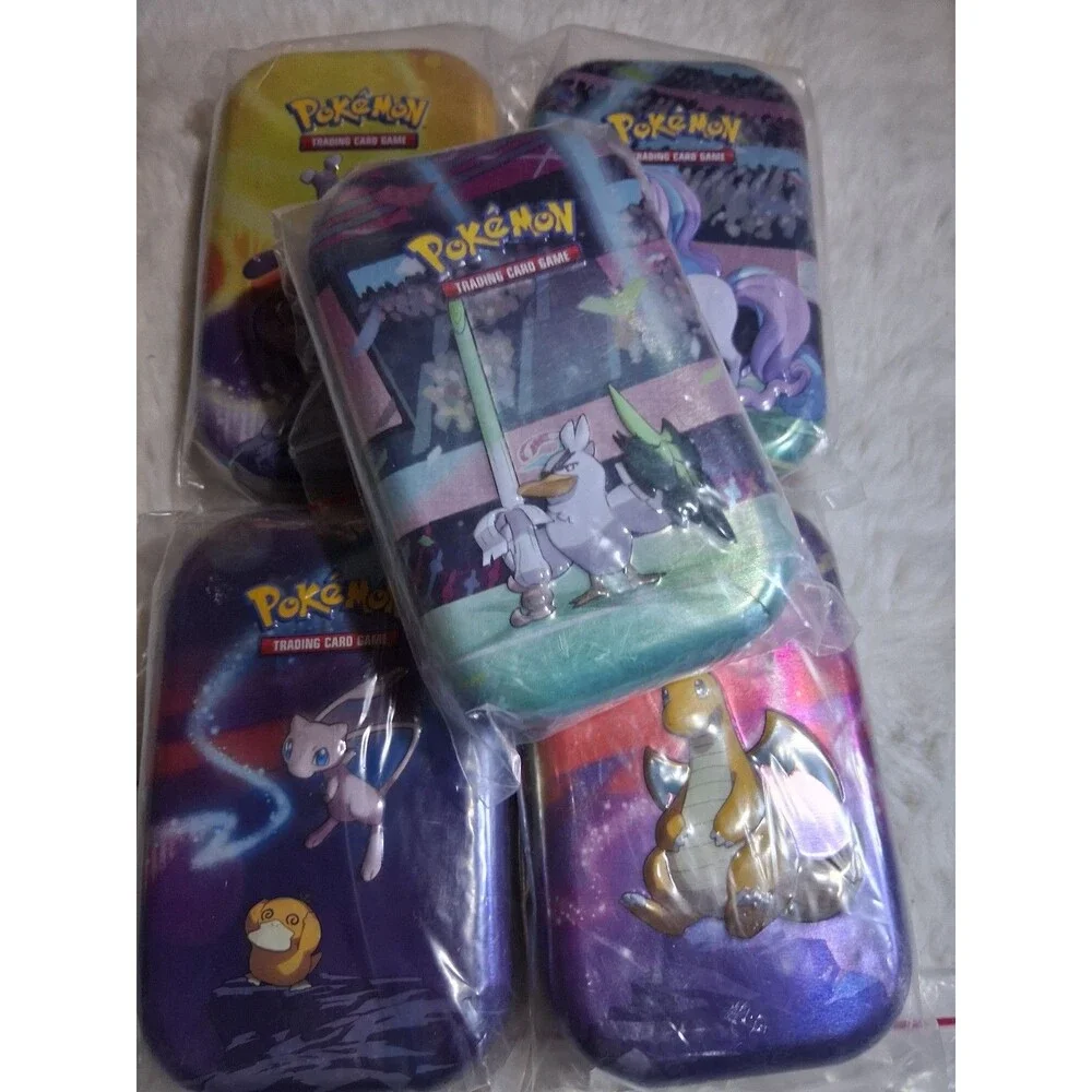 Pokemon Trading Card Game Tins Lot of 5